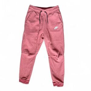 Nike Tech Youth Large Fleece Joggers Pink Zip Pocket Athletic Sweatpants Unisex